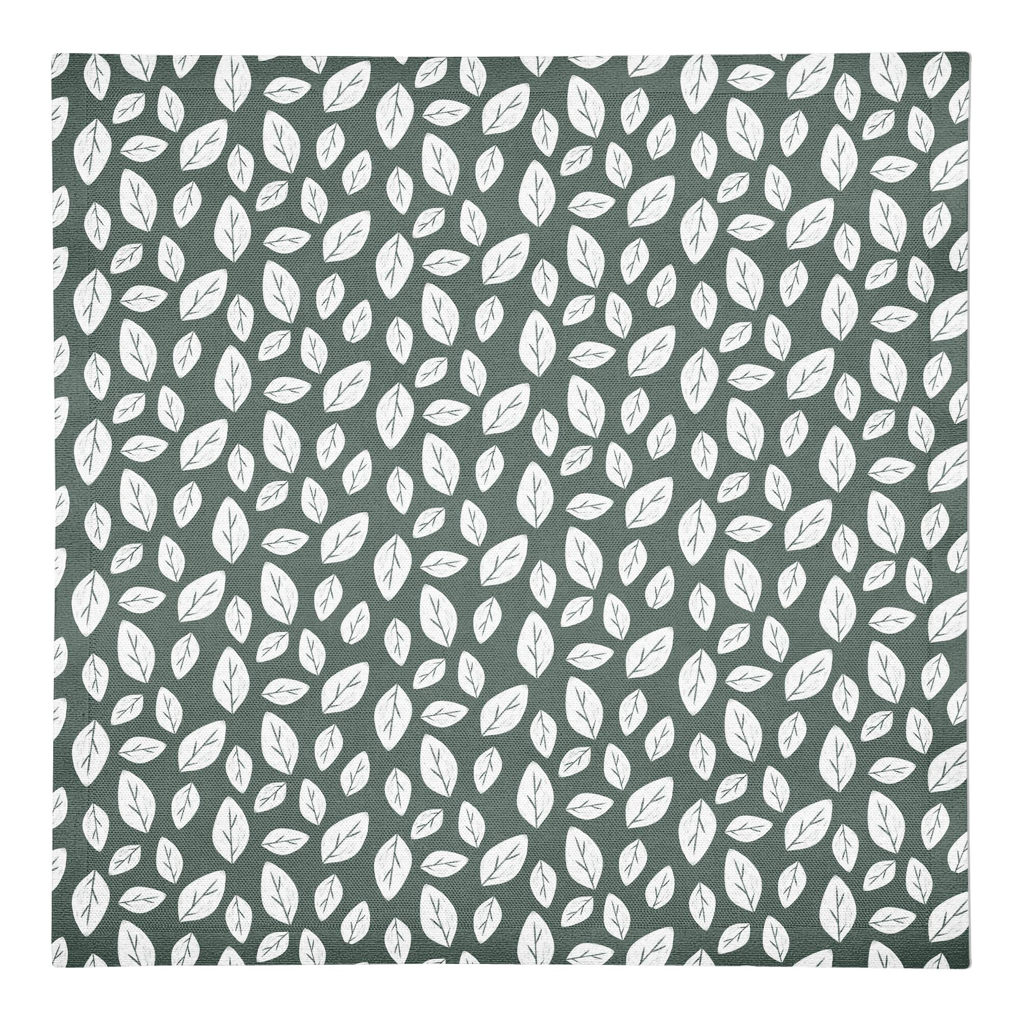 White Leaf Sage 10" x 10" Cotton Twill Napkin